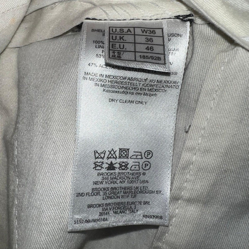 Brooks Brothers Milano Fit Pants Men's Sz W36 (36x 29) Gray Plaid 1865 Reda Wool - Picture 7 of 11
